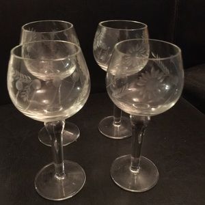 Vintage Wine/Liqueur Goblets Glasses Set 4